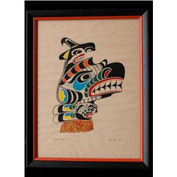 Chief Henry Speck Original Watercolour of a Sea Raven 20 3/4