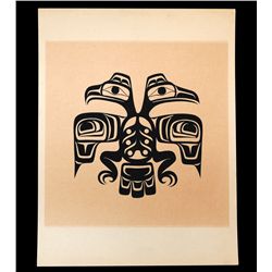 Robert Davidson Silkscreen Invitation Eagle and Raven 14"x 18"  Good Condition