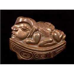 Haida Bronze and Copper Canoe Talisman by Henry White, Commissioned by the Province of B.C. for Expo