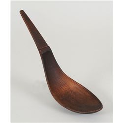 19TH C. Northwest Coast Carved Wood Spoon 7 3/4" L. 2" W.  Good Condition