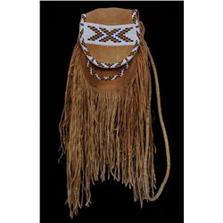 Athapascan Beaded Bag with Geometric Design 10"x 18"  Fine Condition