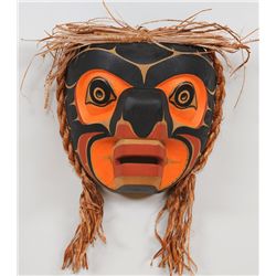 Kwakwaka'wakw Bumble Bee Mask Carved by Vince Shaughnessy - Alert Bay, B.C. 13 1/2" H. 13 1/2" W.  G