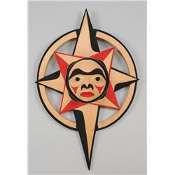 Salish Mask Carved by Steve Charlie 23"x 37"  Good Condition