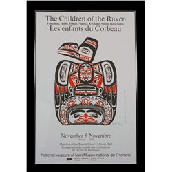 Bill Reid Children of the Raven Poster for National Museum of Man Exhibit November 5, 1975  24"x 36"