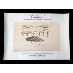 German Eskimo Exhibit Poster 1988  23"x 33"  Good Condition
