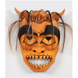 Ghost Dancer Shaman Mask Carved by Keom Basil - Kwakwaka'wakw 14" H. 11 1/2" W. Good Condition