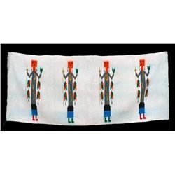 Navajo Yei Rug 26"x 631"  Good Condition with Bleed