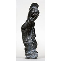Soapstone Carving of an Inuk 5-114938  1979  12 1/2" H.  Good Condition