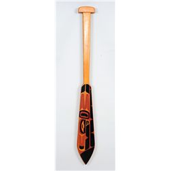 Naas River Painted Paddle with Raven Design 49" L.  Good Condition