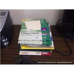 LOT: FILING LABELS WITH WALL MOUNT