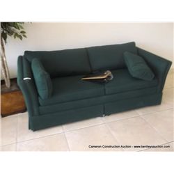 GREEN HIDE-A-BED COUCH