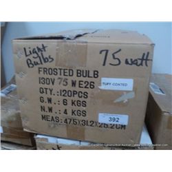 BOX: 75 WATT FROSTED BULBS