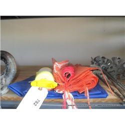 LOT: STRING AND BRIGHT FLAGS