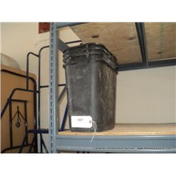 BLACK PLASTIC TRASH CAN