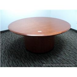 60" STEELCASE ROUND OAK TABLE