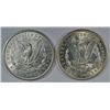 Image 2 : ( 2 )  NICE CIRCULATED MORGAN SILVER DOLLARS, 1896-P AND 1921-P