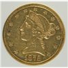 Image 2 : 1878-CC $5 GOLD LIBERTY ANACS AU55 EX-JEWELRY, RARE "CC" $5 LIBERTY, COIN WAS