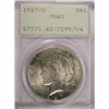 Image 1 : 1927-D PEACE DOLLAR PCGS RATTLER HOLDER MS62