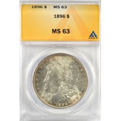 1896 MORGAN DOLLAR ANACS MS63