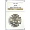 Image 1 : 1952-S FRANKLIN HALF DOLLAR NGC MS64