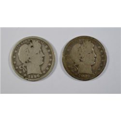 1896-O GOOD & 1901 GOOD BARBER QUARTERS