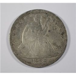 1858-O SEATED HALF DOLLAR GOOD