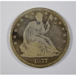 1877 SEATED HALF DOLLAR GOOD