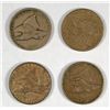 Image 1 : 4- 1858 FLYING EAGLE CENTS "GRADING SET" (AG, GOOD, VG, FINE)
