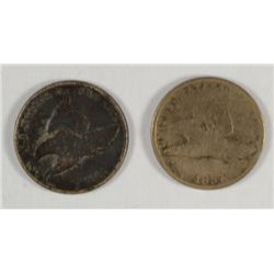 1857 & 1858 FLYING EAGLE CENTS GOOD