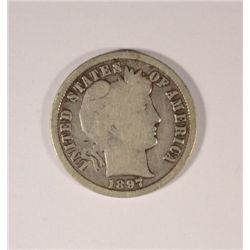 1897-O BARBER DIME VG