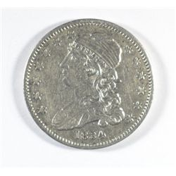 1834 25 CENT AU SMALL SCRATCH REV.