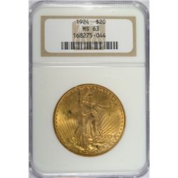 1924 $20.00 ST GAUDENS NGC MS 63