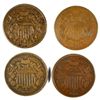 Image 1 : 4-1865 TWO CENT "GRADING SET" ( AG, GOOD, VG, FINE)