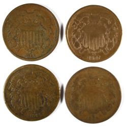 4 DIFFERENT TWO CENT (64,65,66,67) GOOD-VG