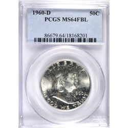 1960-D FRANKLIN HALF DOLLAR PCGS MS64 FBL