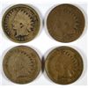 Image 1 : 4-1862 INDIAN HEAD CENTS "GRADING SET" (AG,GOOD,VG,FINE)