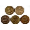 Image 2 : 5-1863 INDIAN HEAD CENTS "GRADING SET" ( AG, GOOD,FINE,VF,XF)