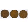 Image 1 : 3-1879 INDIAN HEAD CENTS "GRADING SET" (AG, GOOD, VG)