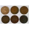 Image 2 : 6 DIFFERENT INDIAN HEAD CENTS (03,04,05,06,07,09) GOOD-XF