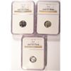 Image 1 : 1955 NGC PF66, 1962 NGC PF67, 1963 NGC PF67 PROOF ROOSEVELT DIMES