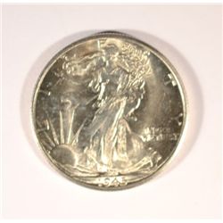 1945-D WALKING LIBERTY HALF DOLLAR CH BU