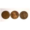 Image 1 : 3-1906 INDIAN HEAD CENTS "GRADING SET" ( FINE, XF, AU)