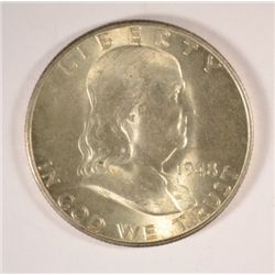 1948-D FRANKLIN HALF DOLLAR CH BU FBL