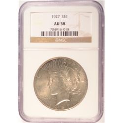 1927 PEACE DOLLAR NGC AU-58