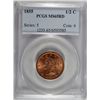 Image 1 : 1855 HALF CENT PCGS MS65 RED BEAUTIFUL!