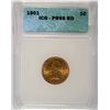 Image 1 : 1901 INDIAN ONE CENT ICG PROOF65, RED GEM, SUPER! BLAZING RED, NO SPOTS, CHERRY!