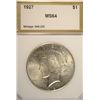 Image 1 : 1927 PEACE DOLLAR PCI MS64