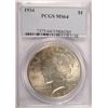 Image 1 : 1934 PEACE DOLLAR PCGS MS64