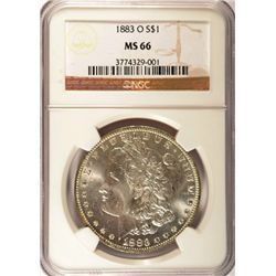 1883 O MORGAN DOLLAR NGC MS66 SUPERB!