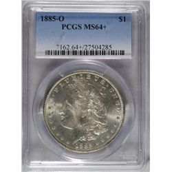 1885 O MORGAN DOLLAR PCGS MS64+ WHITE